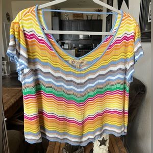 Democracy Short Sleeve Crop Top